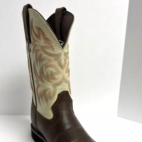 Justin Mens Driller Western Boot Brown 9.5EE
